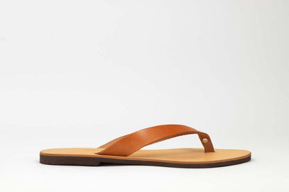 Natural Tan leather sandals side profile