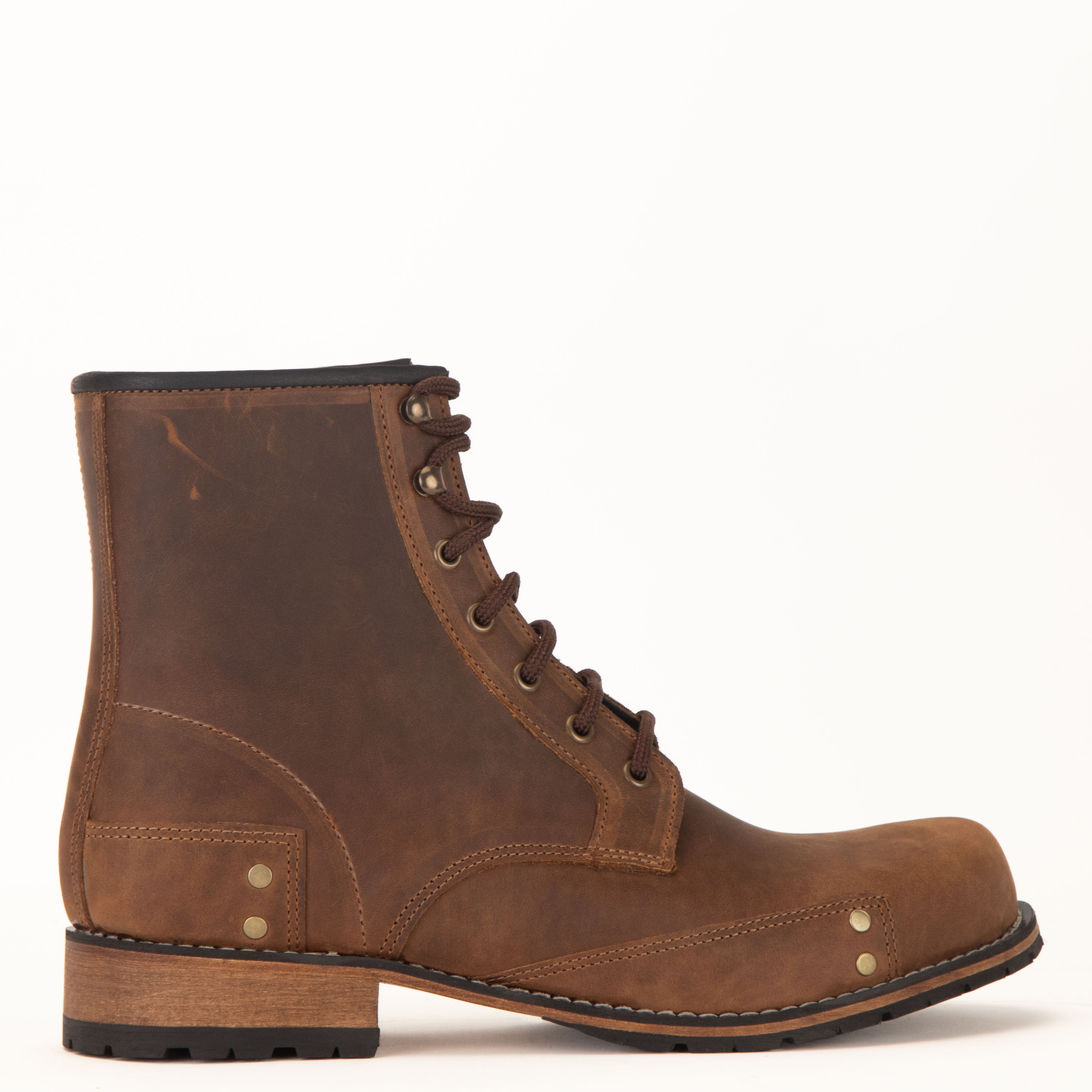 MOLAI — Handcrafted 8in Leather Lace-Up Work Boots | Tsavalas